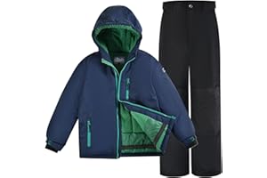 SMONTY COZY Boys Snowsuit Hooded Water-repellent Ski Suit Windproof Winter Suit