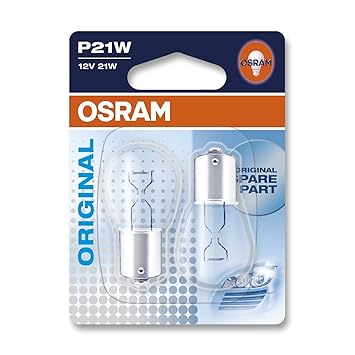 OSRAM -Original- P21W 7506-02B 12V BA15s Doppelblister Glühlampen Autolampen