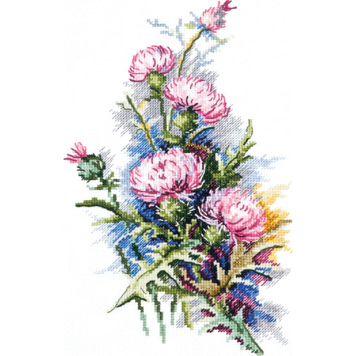 Magic needle 40-47 ZW Thistle Counted Cross Stitch Kit Cotton Multi-Coloured 14 x 23 cm