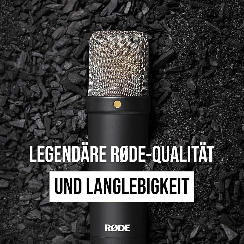 NT1 Signature Series Großmembrankondensatormikrofon mit Schockhalterung, Popschutz und XLR-Kabel für Musikproduktion, Gesangsaufnahmen, Streaming und Podcasting