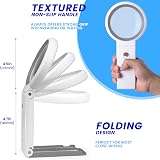 KIBTOY Magnifying Glass with Light and Stand 18 LED Folding Desk Magnifier view 4