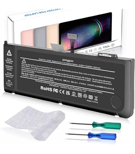 Laptop Case Egoway 7200mAh-79Wh Replacement Battery A1382, Made