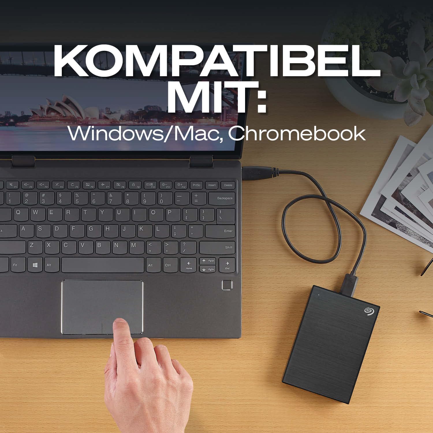 Seagate One Touch 5TB tragbare externe Festplatte, Hardwareverschlüsselung mit Kennwortzugriff, PC, Notebook & Mac, Xbox One & Series, PS4, PS5, USB 3.0, Space Gray, Rescue Service, STKZ5000404 9