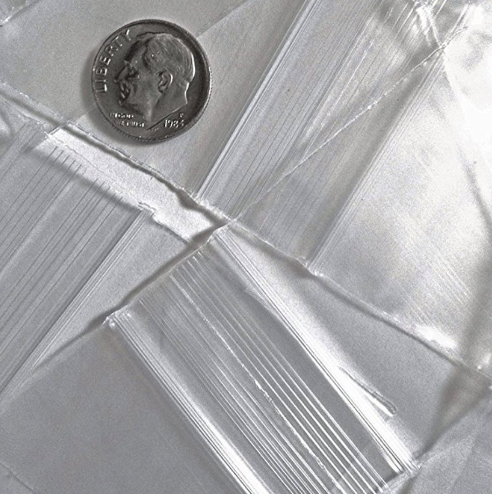 200-1.75" x 1.75" 175175 Clear Small Zipper Lock Baggies Craft Resealable Plastic Baggy 2 Mil Zipper Poly Bags