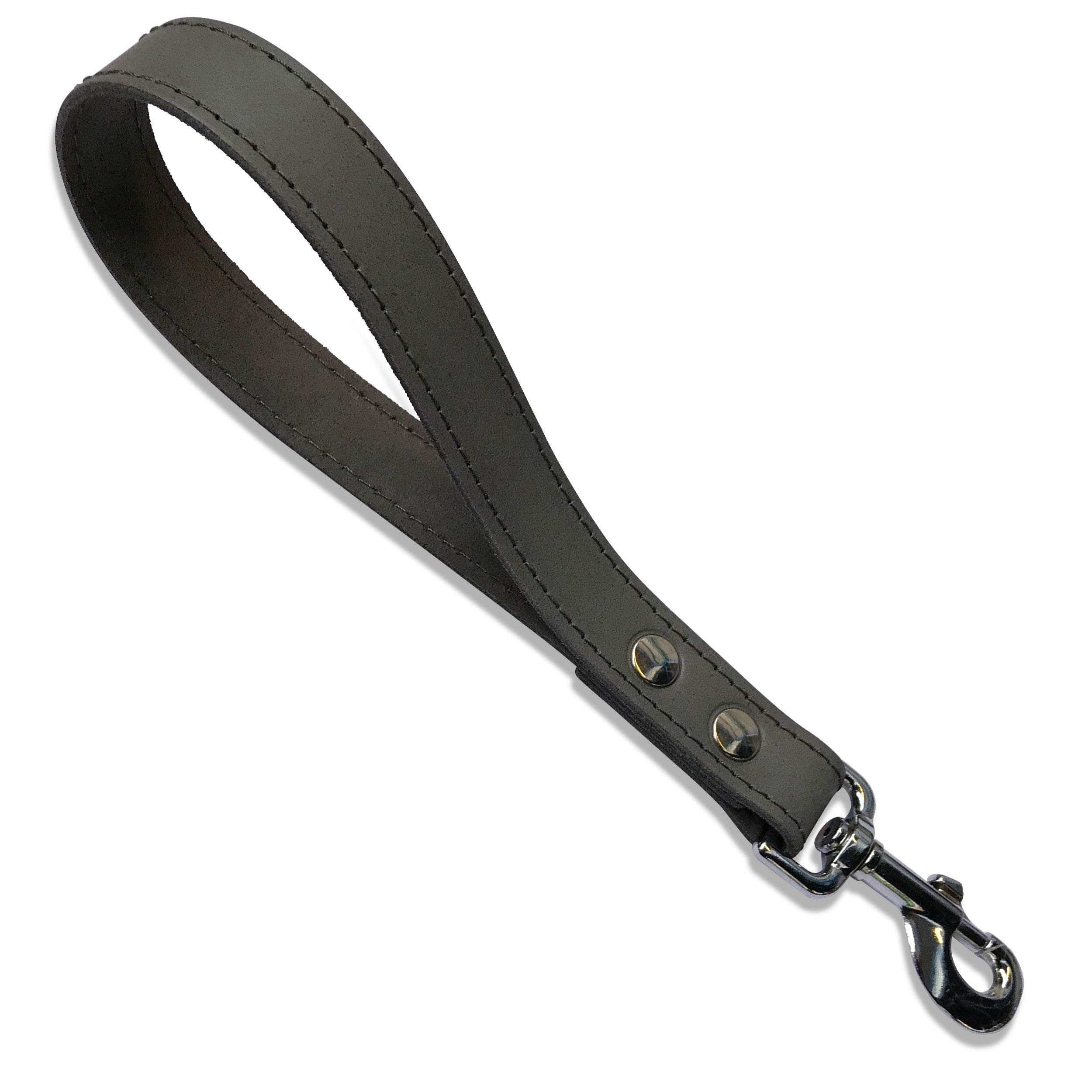 BBD Pet Products Leather Trigger Handle, One Size, 1 x 11-Inch, Grey