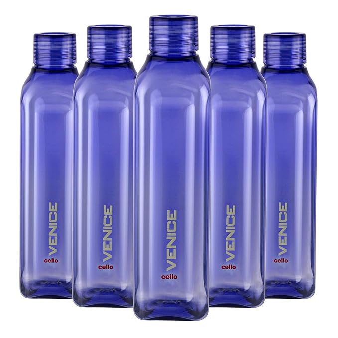 Cello Venice Exclusive Edition Plastic Water Bottle Set, 1 Litre, Set