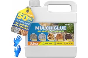 TTDMK Mulch Glue, Concentrate Mulch Rock Glue, Pea Gravel Glue, Fast Drying Mulch Landscape Lock Adhesive, Non Toxic Gravel Glue, Mulch Glue for Landscaping, Stones, Bark, Pea Gravel, Rock, Leaf 32oz