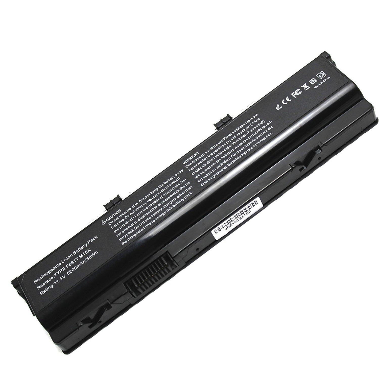7XINbox 11.1V 58Wh F681T D951T SQU-722 SQU-724 T780R 312-0210 Replacement Laptop Battery compatible with Dell M15X P08G Series