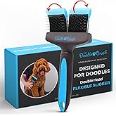 Doodle Brush for Dogs - Dog Hair, Dog Brush for Poodles, Goldendoodle, Bernedoodle - Flexible Head Slicker for Dogs, Poodle, 