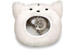 CATISM Cat Bed, Cat Beds for Indoor Cats, Cats Bed Cave for Indoor, Cozy Hooded Beds with Soft Cushion, Removable Washable