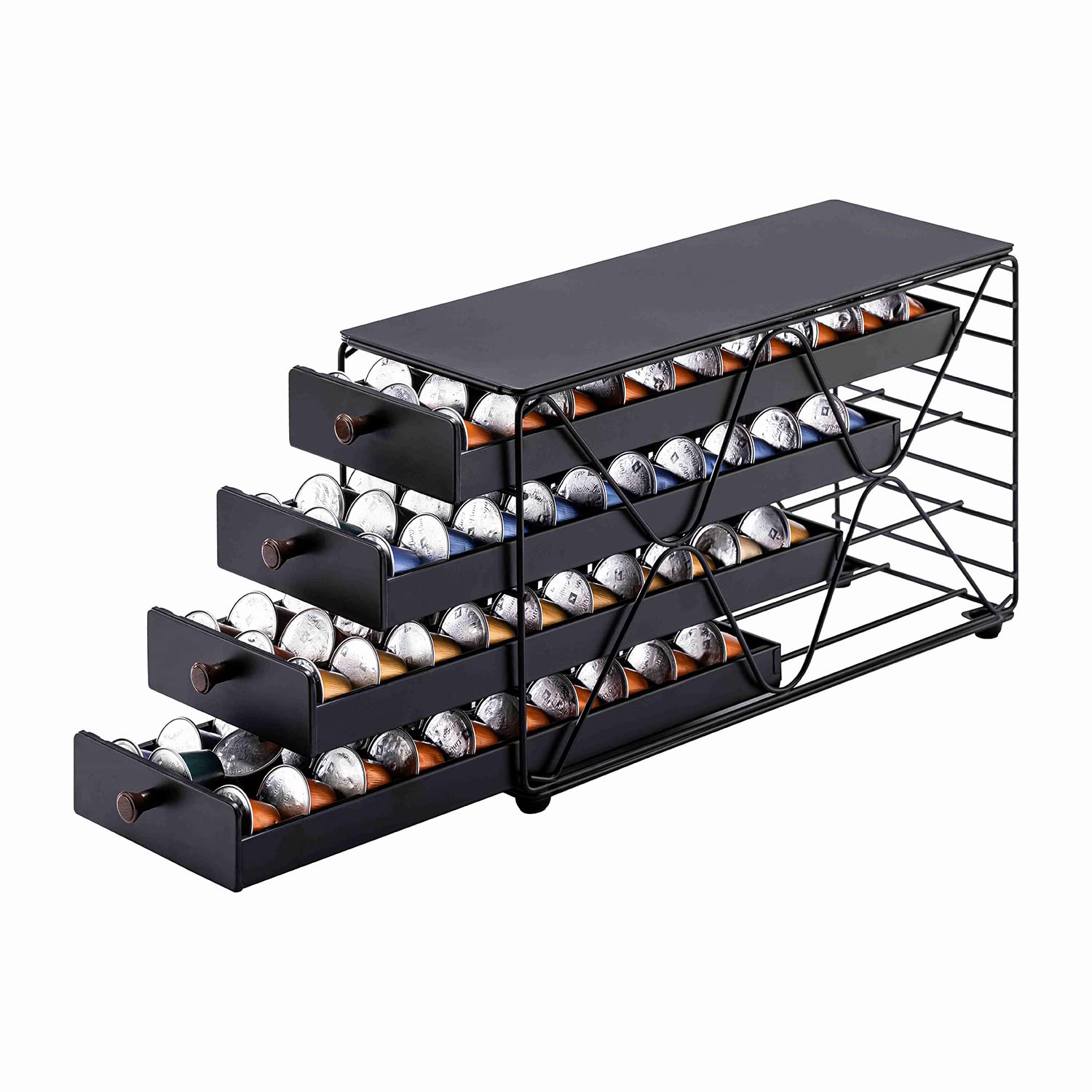 Photo 1 of ZCDCP Coffee Pod Holder Drawer Storage, Compatible with Nespresso Originaline pod, Office Kitchen Counter Organizer (120 pods-4tiers)