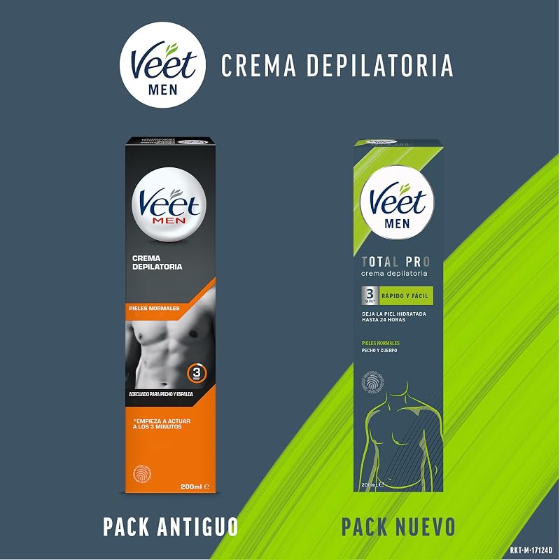 Crema Depilatoria Masculina para el Cuerpo Piel Normal, 200ml