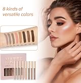 Bezavea Matte Liquid Eyeshadow Set 8 Colors Smoothing Long Lasting Quick Drying view 6
