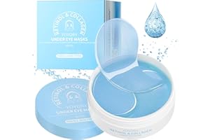 YOYORY Hydrogel Under Eye Patches - Collagen & Hyaluronic Acid for Removing Eye bags, Puffiness, Dark Circles Smoothing Skin Care Treatment for Men/Women Morning/Night Routine (60 Pcs) Blue