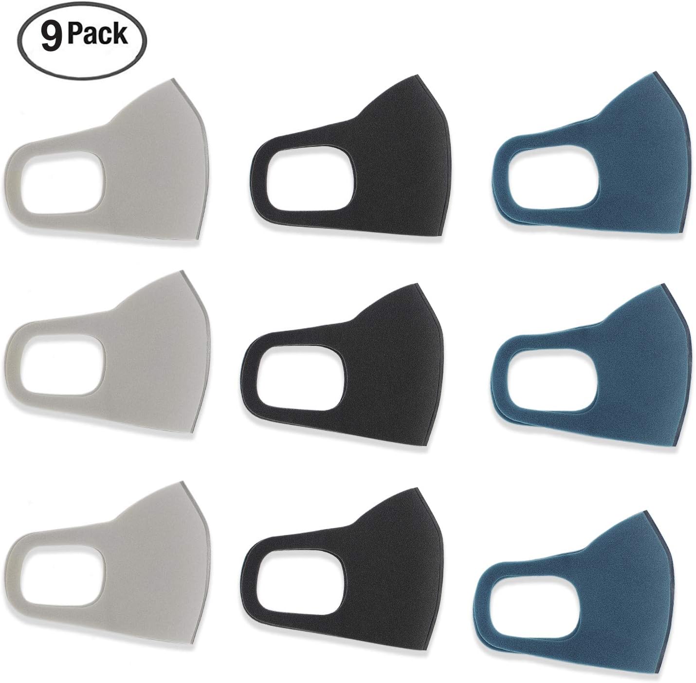 Dust Masks, 9PCS Sponge Anti Dust Face Mask Mouth Cover Respirator Washable Mask Reusable Mouth Mask