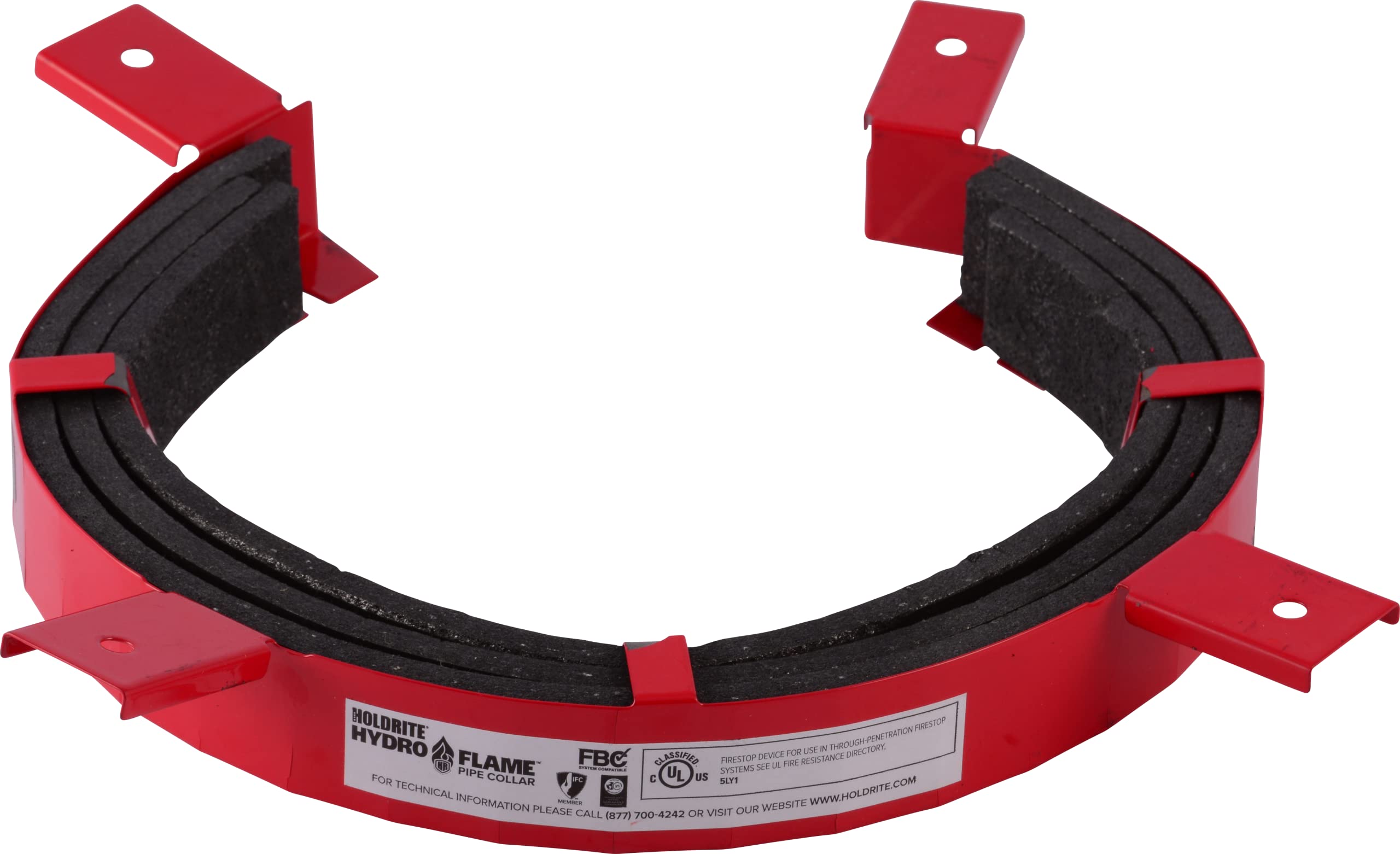 Photo 1 of HoldRite HydroFlame 4 Inch Firestop Pipe Collar, PVC, CPVC, FRPP, ABS, PVC/ABS, HF-PC-0400