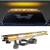 COLIGHT 42 inch COB LED Strobe Light Bar 360° Beacon Light 15-Modes White Amber Emergency Light for Cars, Construction Vehicl