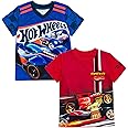 Hot Wheels 2 Pack Athletic T-Shirts Toddler to Big Kid