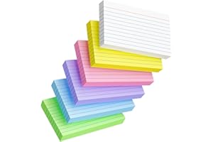 CIPHYFEE Index Cards 3x5 Inch, 300sheets, Flash Cards, Ruled Lined Colored Note Cards Paper For Studying, Schools Supplies, College, Office And Home Organization, Note Taking Supplies