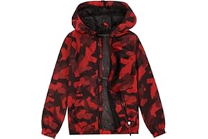 Lansbojun Boys Rain Jacket Waterproof Windbreaker Lightweight Coat Kids Raincoat Outerwear