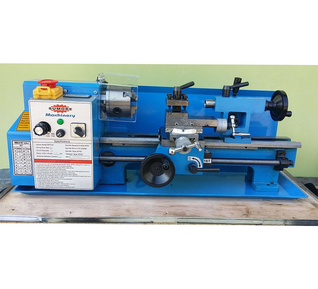 SUMORE 7x12 inch Mini Metal Lathe Machine SP2102+ Buy Online in UAE. Hi Products in the UAE