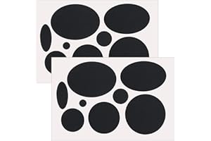 SmallCat 16 pcs Black Down Jacket Repair Patches, Nylon Patches Self Adhesive, Fabric Patches Waterproof for Clothes, Tents, Puffer Jackets - Oval, Round, 2 Sheet