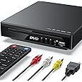 Mini DVD Player for TV, Small Size for Use in an RV/Trailer, CD Player for Home Stereo System, Included HDMI and RCA Cable, Supported Smart TV and Projector