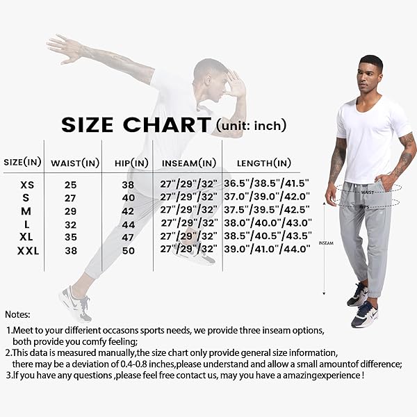 FREESUAL MEN’S CASUAL PANTS LIGHTWEIGHT QUICK DRY HIKING RUNNING WORKOUT OUTDOOR SPORTS SWEAT PANTS UPF 50+ GREY S-XL, X-LARGE
