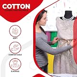 FT Fashion Track 100% Cotton Fabric by the Metre White 58in Wide view 9