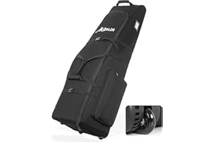 AKOZLIN Travel Golf Bag for Flying Golf Travel Covers with Wheels 900D Heavy Duty Oxford Padded Foldable Golf Travel Case Sof
