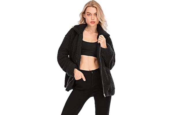 black cropped fuzzy jacket
