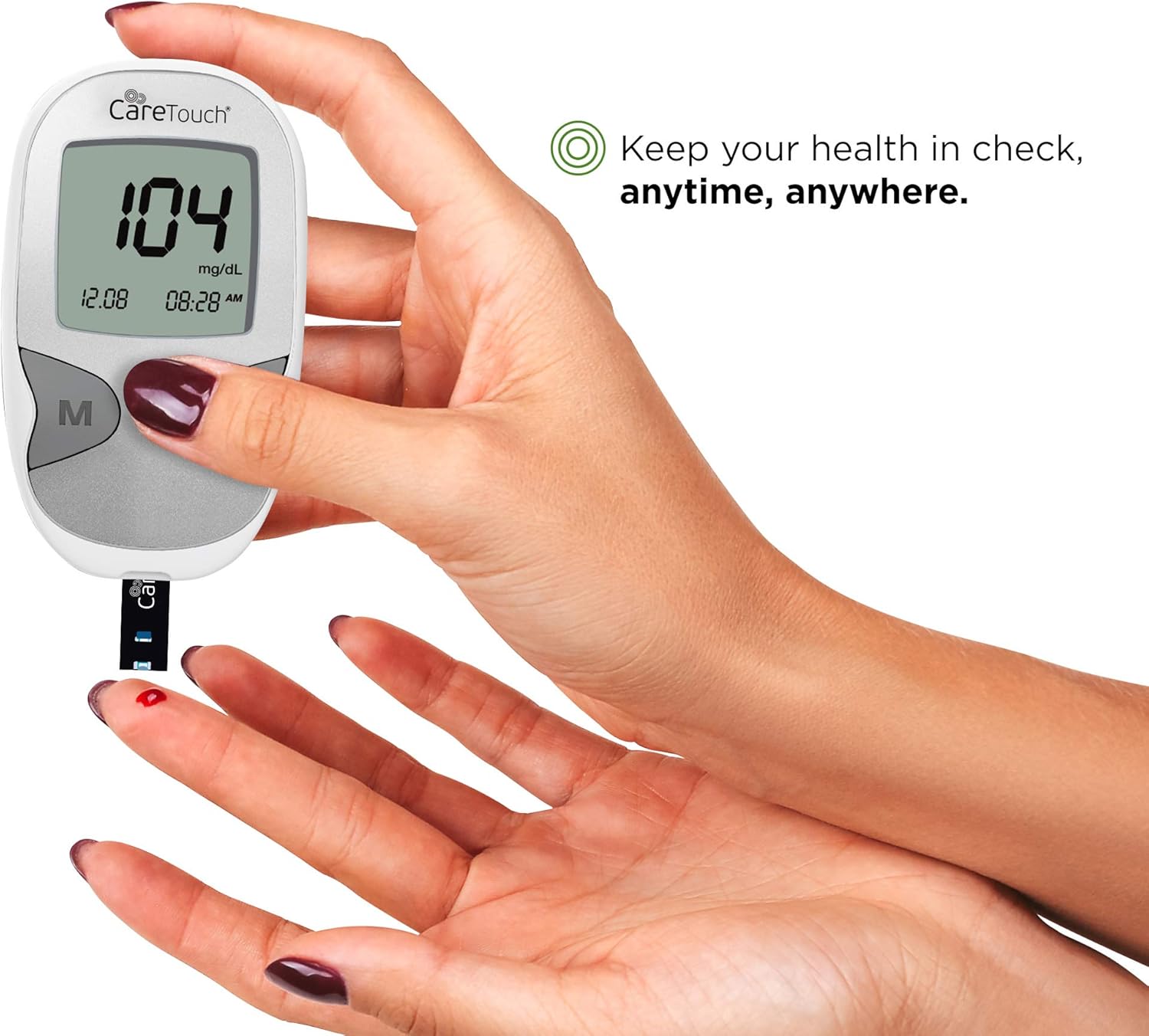 Care Touch Diabetes Testing Kit – Care Touch Blood Glucose Meter, 100 Blood Test Strips, 1 Lancing Device, 30 gauge Lancets-100 count and Carrying Case: Health & Personal Care