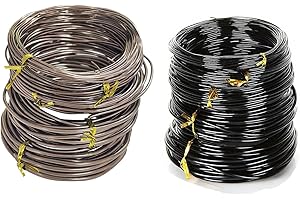 10 Roll Aluminum Bonsai Wire,Bonsai Aluminium Wire for Shaping Traning Garden Branches,DIY Handicrafts, Bonsai Accessories,5 