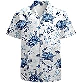 Mens Funny Hawaiian Shirts 3D Graphic Button Down Short Sleeve Tropical Holiday Beach Aloha Shirt