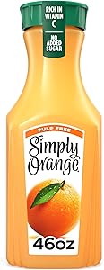 Simply Orange Pulp Free Orange Juice Bottle, 46 fl oz