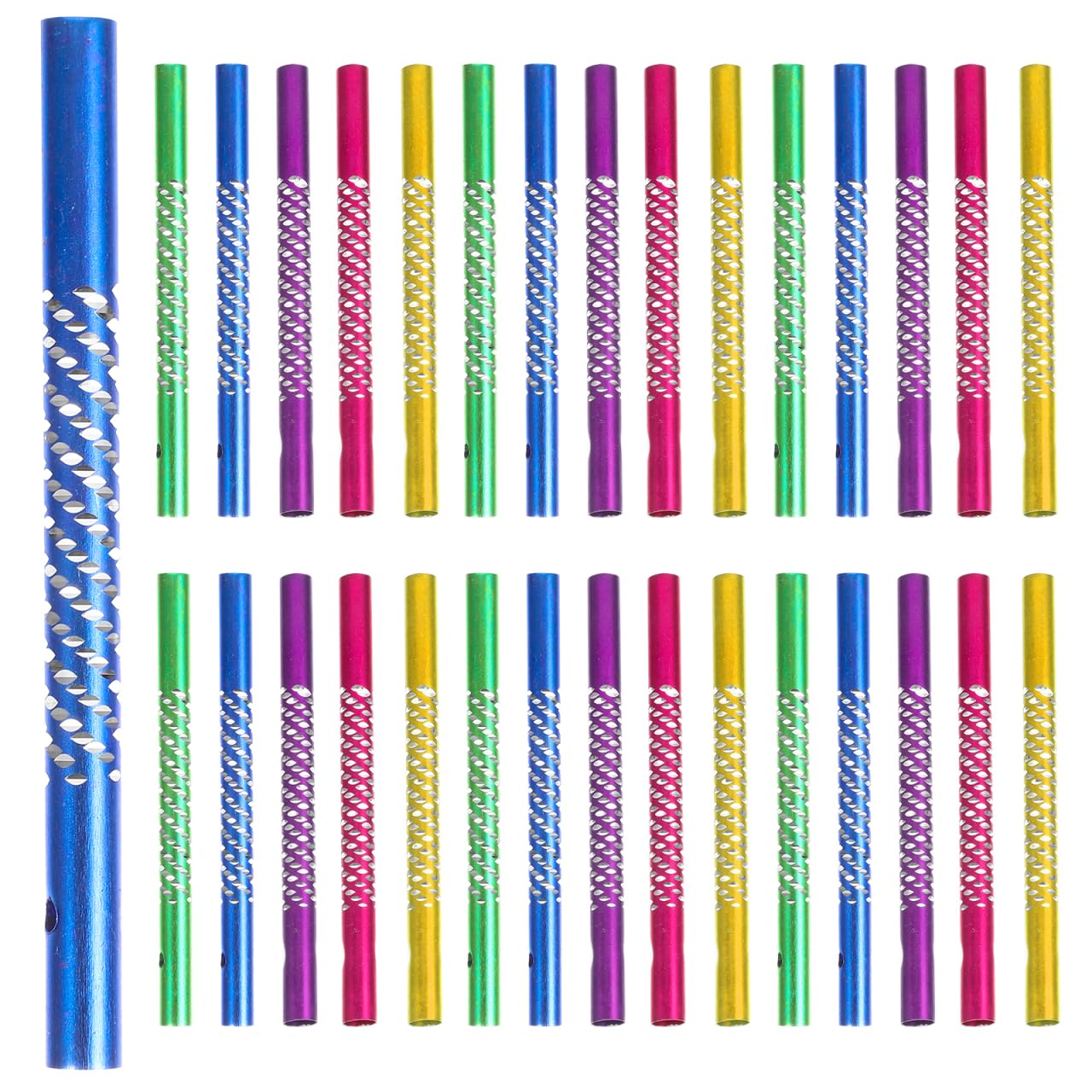 OFFSCH 50pcs Wind Chimes Wind Chime Supplies Bell Making Kit Windchimes Diy Tools for Diy Colorful Chime Tubes Making Tube Wooden Child Metal