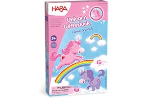 HABA Unicorn Glitterluck Cloud Crystals - A Sparkling Dice Games Competition, Children's Games & Unicorn Gifts for Ages 3+, Made in Germany