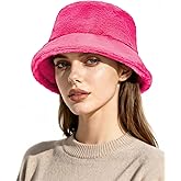 Century Star Fuzzy Bucket Hat for Women Winter Warm Furry Fur Fluffy Fisherman Cap Men Faux Fur Soft Cute Bucket Hat