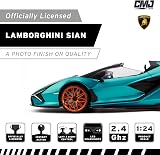 CMJ RC Cars 1:24 Lamborghini Sián FKP 37 Licensed Blue Remote Control Car view 8