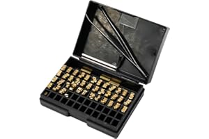Brass Stamping Letter Set for Hot Stamping Machines, Hot Stamp Copper Letters Thermal Ribbon Printing Font Set 120 Pieces Dat