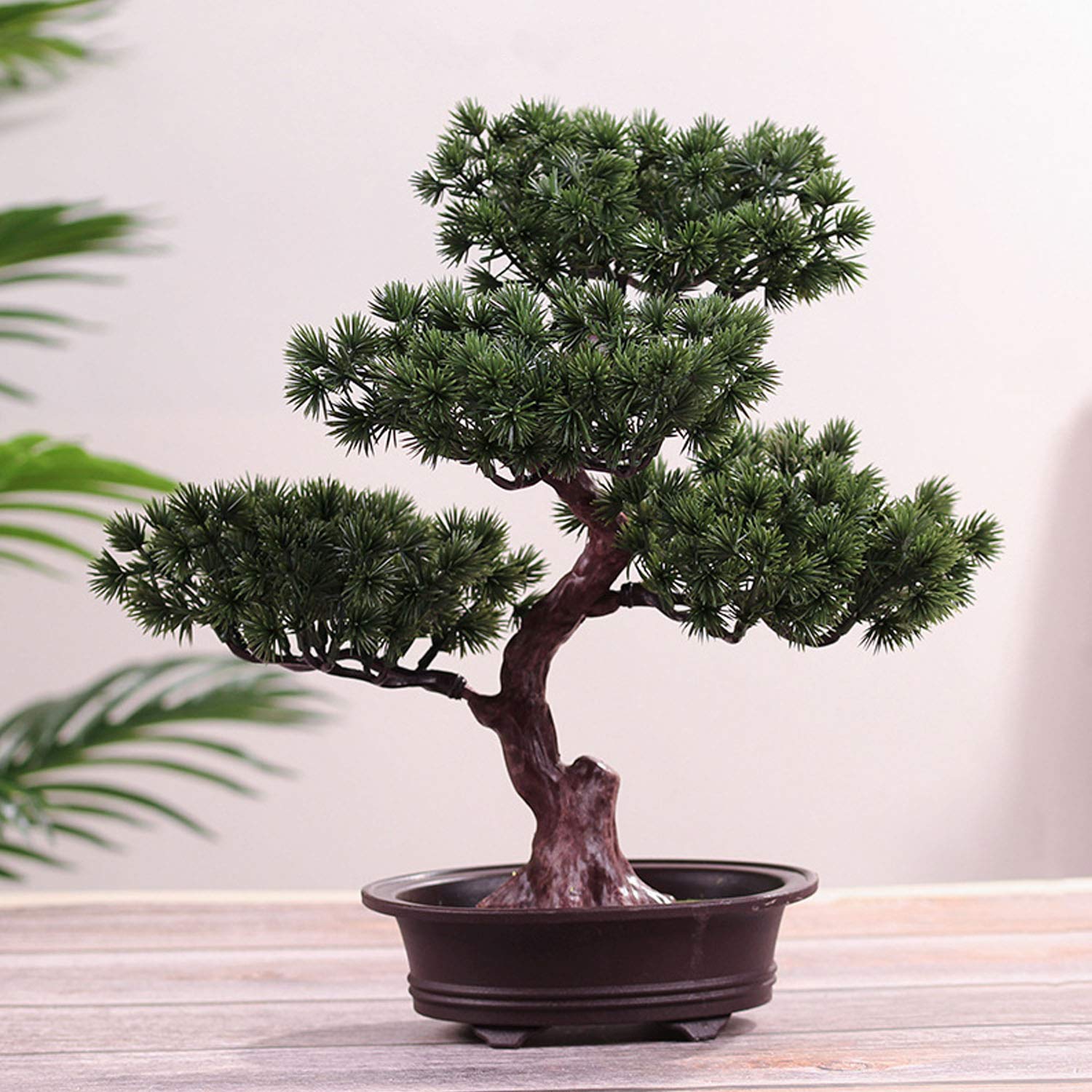 Artificial Bonsai Decorative Artificial Plants, Simulation Pine Tree Potted Plant, Small Potted Plant Mini Artificial Green Plant for Indoor/Outdoor Home Office,11.4" High