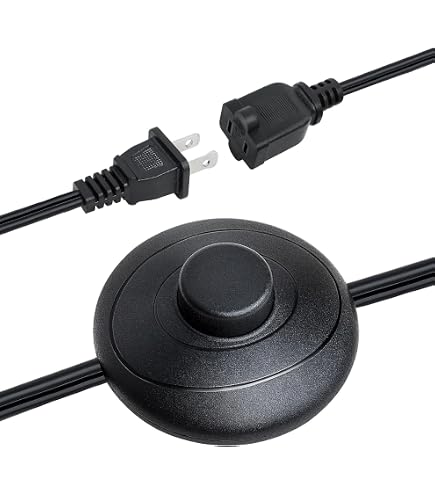 Push Button Light Switch Black Floor Switch, Inline Floor Lamp Switch 2 ...