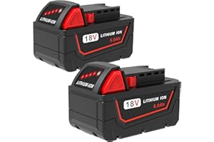 rebicacate 6.0Ah Battery Replacement for Milwaukee m18 Battery 48-11-1860 48-11-1850, Compatible with Milwaukee 18V Battery Charger and Cordless Power Tools