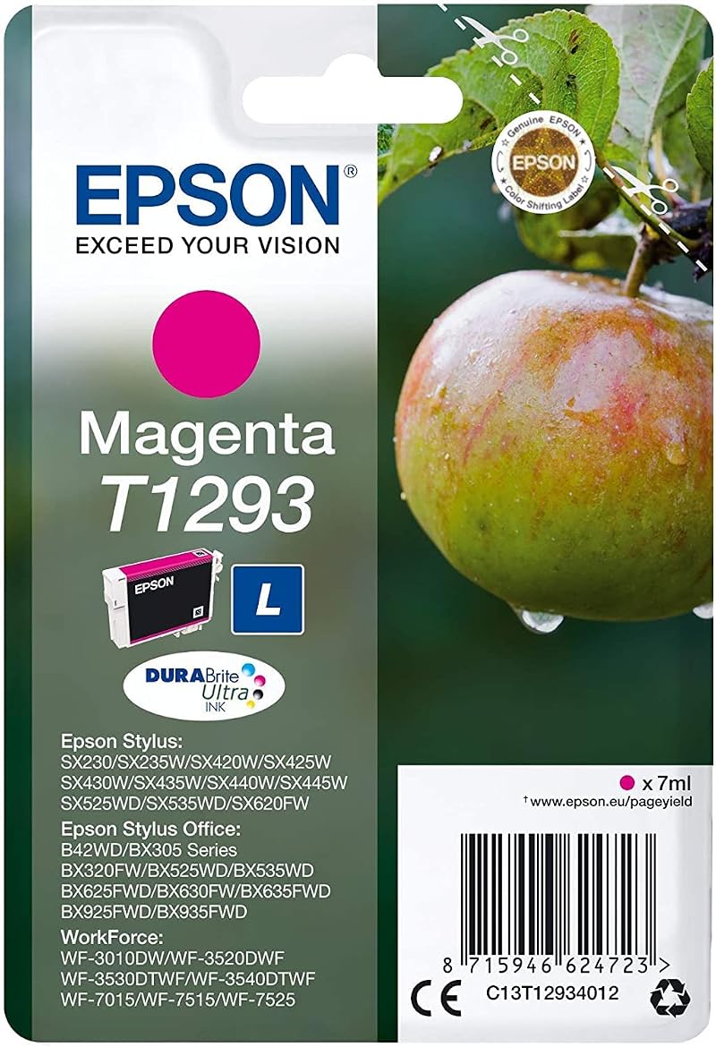 Epson T1293 Magenta Ink Cartridge for SX230 Printer - Single Pack