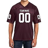 RockSolid Adult Custom Football Jersey - Green - Large - V-Neck - Long Sleeve - Unisex - Sports - American Football