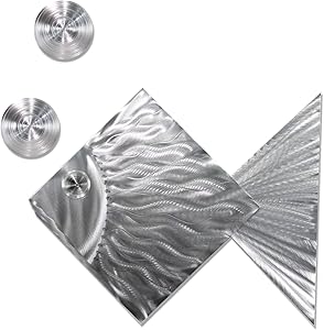Statements2000 3 Piece Set Decorative Metal Fish Tropical Metal Wall Art by Jon Allen Metal Art, Island Time, Silver