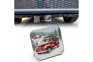 Beabes Tow Hitch Covers Christmas Truck, Snowy Xmas Car Christmas Trees Auto 2 Inch Trailer Hitch Cover Plug Cap Insert Receiver Tube Hitch Covers for Most Cars Trucks SUVs
