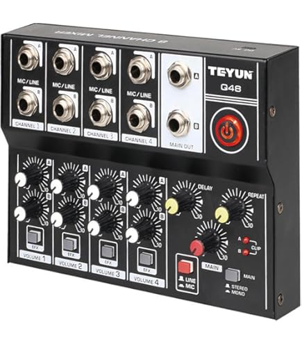 4ステレオ/8モノチャンネルミニミキサー Nady MM-242 Nady MM-242 4-Channel Mini Mixer | Music & Arts