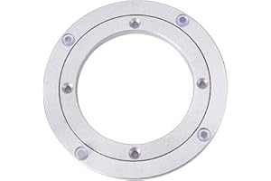 Round Aluminum Alloy Lazy Susan Turntable, 20 cm Heavy Duty Rotating Swivel Plate for Dining Table and Displays