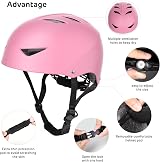 ValueTalks Kids Helmet and Pads Set 5-12 Pink ABS EPS Protective Gear view 4